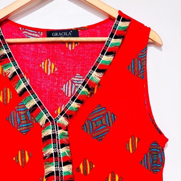 GRACILA Red summer dress - Picture 3 of 7